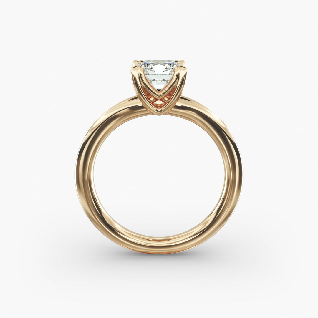 Cushion Lab-Grown Diamond Ring – Dual Band Style | IGI Certified | 10K/14K/18K Gold