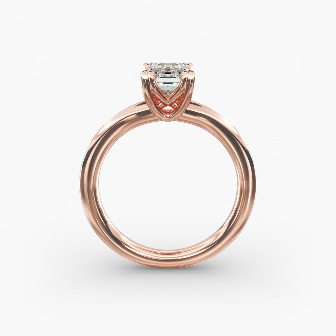 Emerald Lab-Grown Diamond Double Band Ring – Designer Style | IGI Certified | 10K/14K/18K Gold