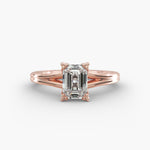 Load image into Gallery viewer, Emerald Lab-Grown Diamond Double Band Ring – Designer Style | IGI Certified | 10K/14K/18K Gold