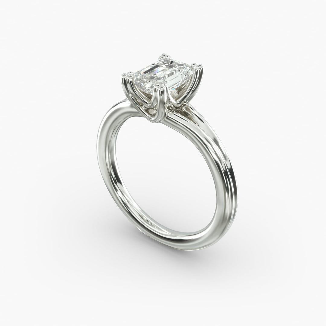 Emerald Lab-Grown Diamond Double Band Ring – Designer Style | IGI Certified | 10K/14K/18K Gold