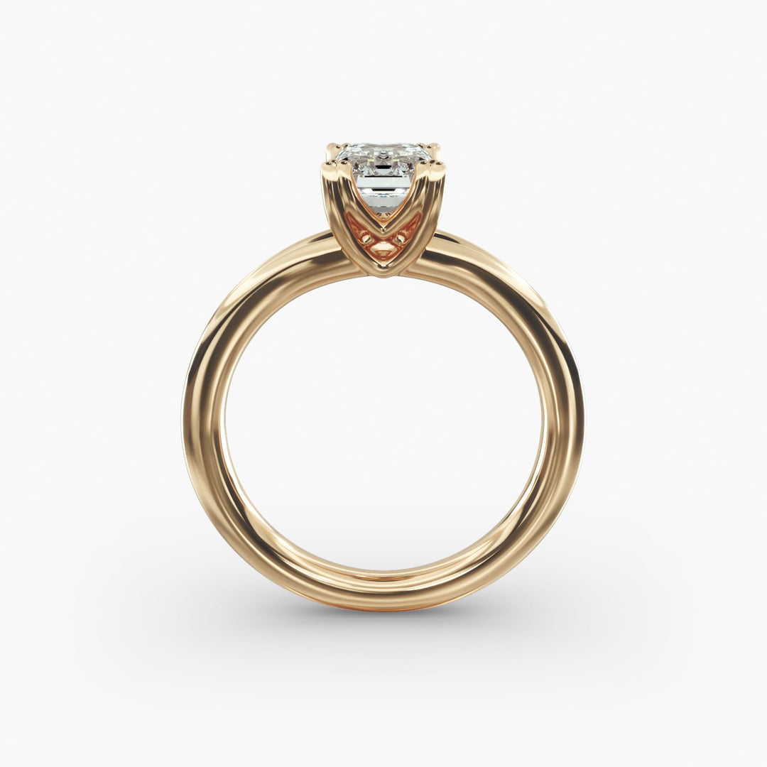 Emerald Lab-Grown Diamond Double Band Ring – Designer Style | IGI Certified | 10K/14K/18K Gold