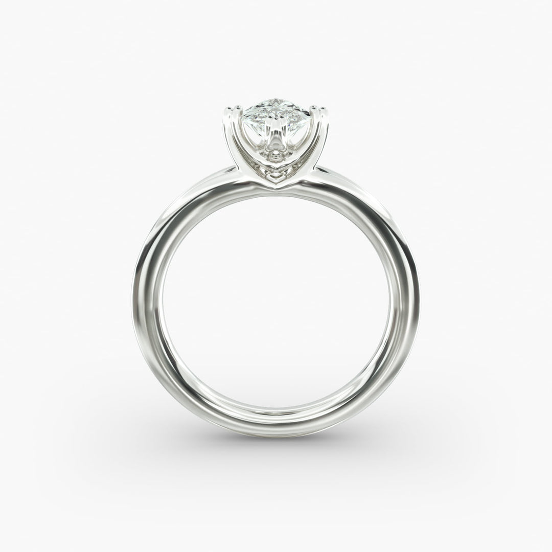 Marquise Lab-Grown Diamond Double Band Ring – Designer Style | IGI Certified | 10K/14K/18K Gold