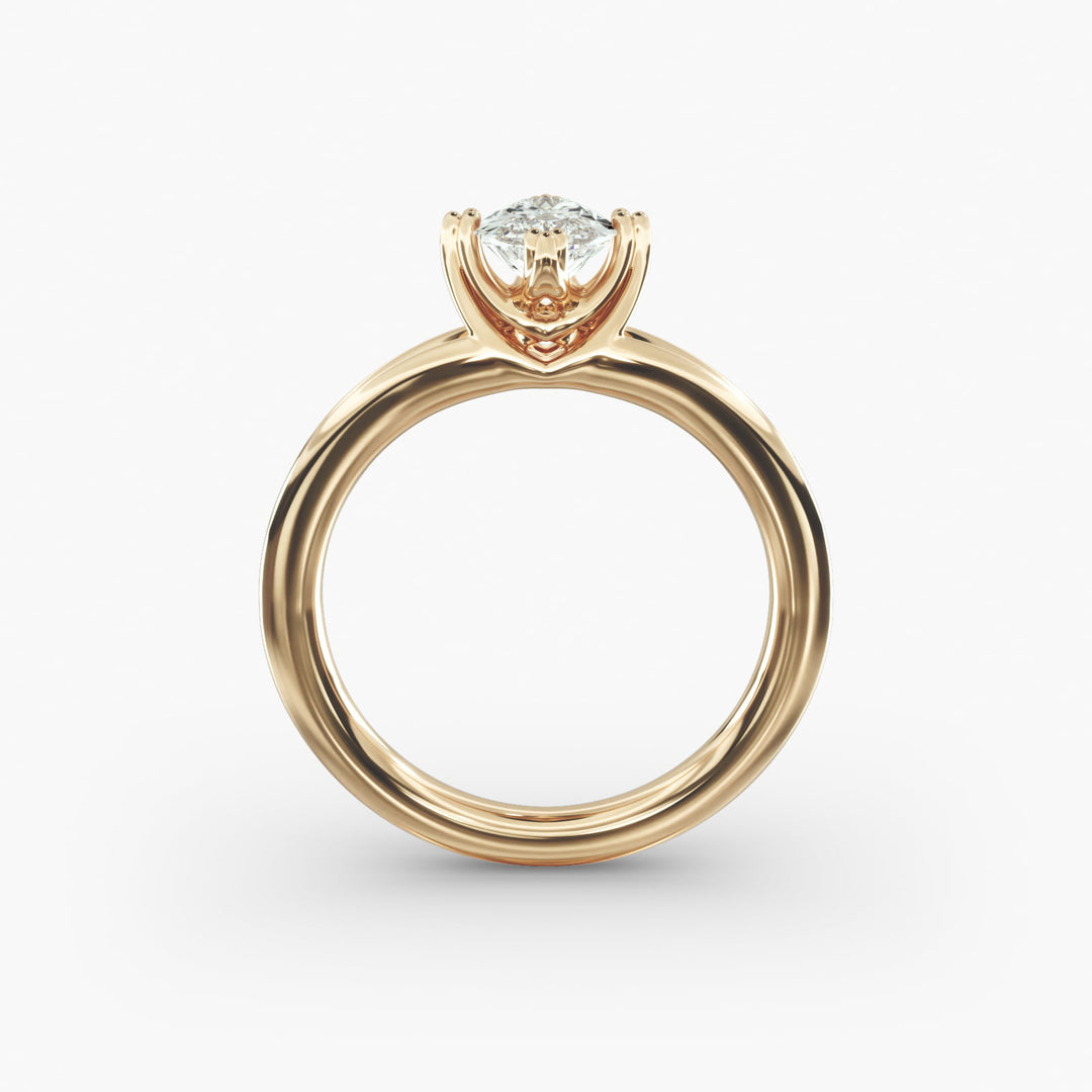 Marquise Lab-Grown Diamond Double Band Ring – Designer Style | IGI Certified | 10K/14K/18K Gold