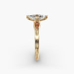 Load image into Gallery viewer, Marquise Lab-Grown Diamond Double Band Ring – Designer Style | IGI Certified | 10K/14K/18K Gold