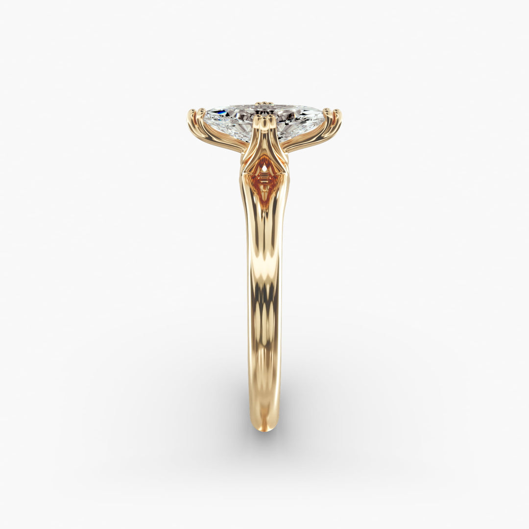 Marquise Lab-Grown Diamond Double Band Ring – Designer Style | IGI Certified | 10K/14K/18K Gold