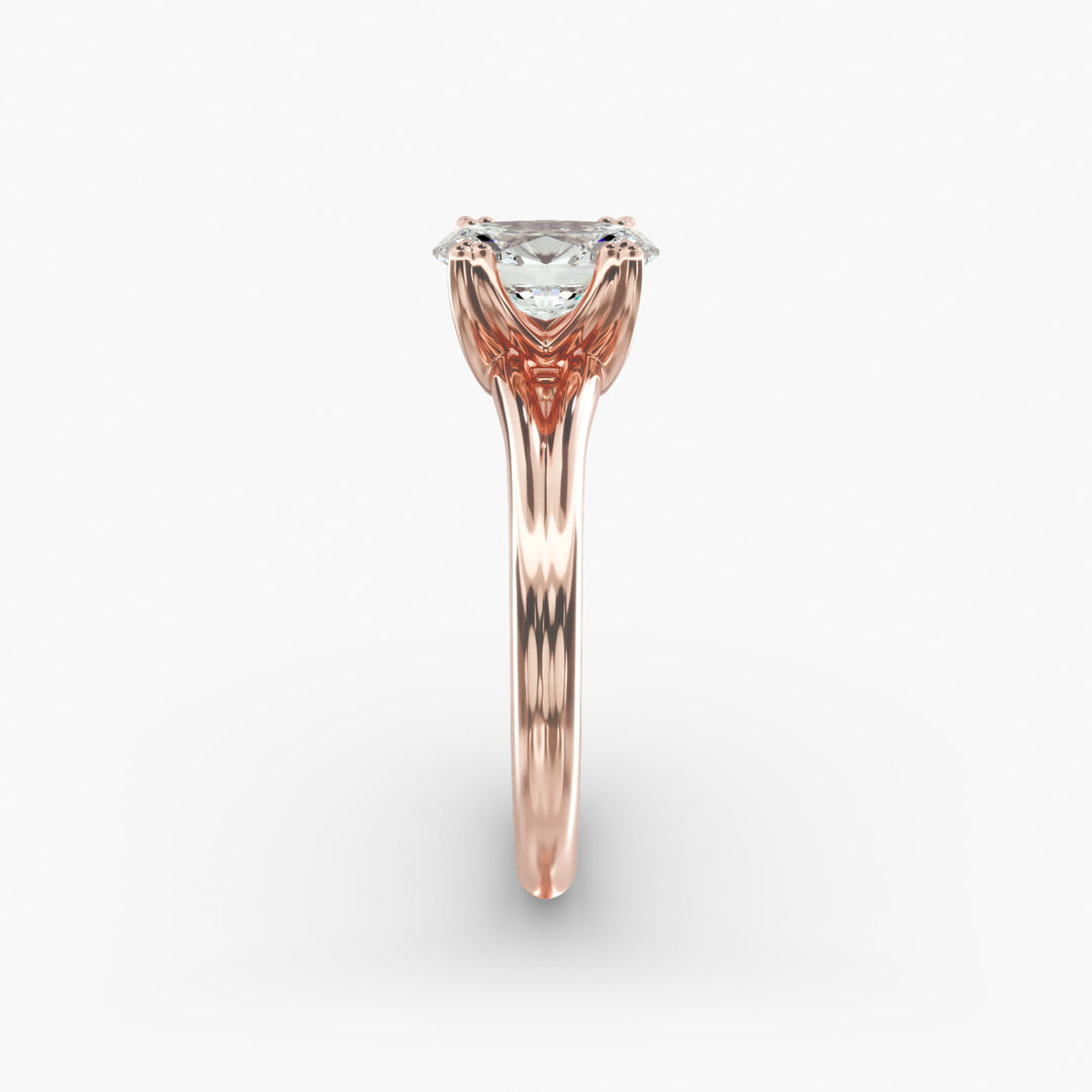 Oval Lab-Grown Diamond Double Band Ring – Designer Style | IGI Certified | 10K/14K/18K Gold