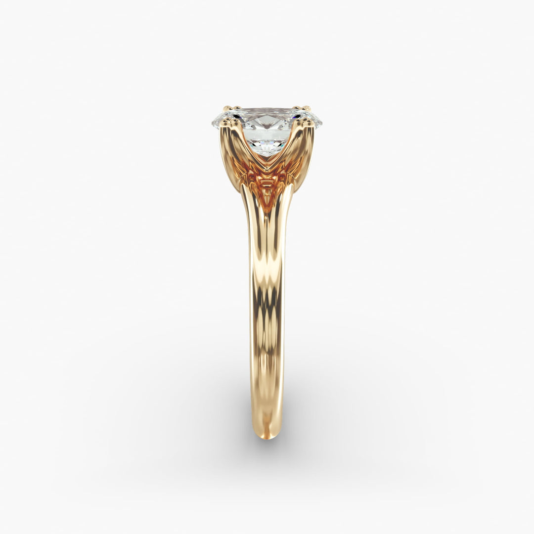 Oval Lab-Grown Diamond Double Band Ring – Designer Style | IGI Certified | 10K/14K/18K Gold