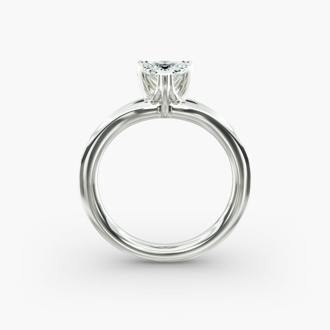 Pear Lab-Grown Diamond Double Band Ring – Designer Style | IGI Certified | 10K/14K/18K Gold