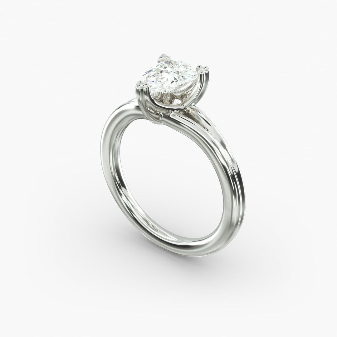 Pear Lab-Grown Diamond Double Band Ring – Designer Style | IGI Certified | 10K/14K/18K Gold