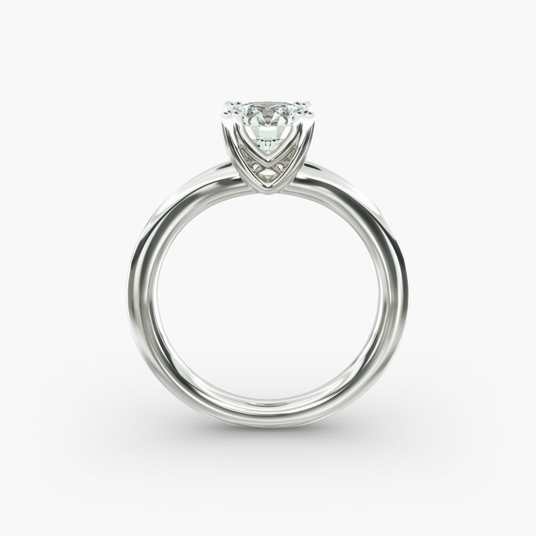 Round Lab-Grown Diamond Ring – Dual Band Style | IGI Certified | 10K/14K/18K Gold