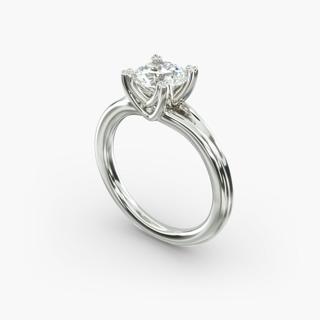 Round Lab-Grown Diamond Ring – Dual Band Style | IGI Certified | 10K/14K/18K Gold