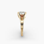 Load image into Gallery viewer, Cushion Lab-Grown Diamond Ring – V-Shaped Side Design | IGI Certified | 10K/14K/18K Gold