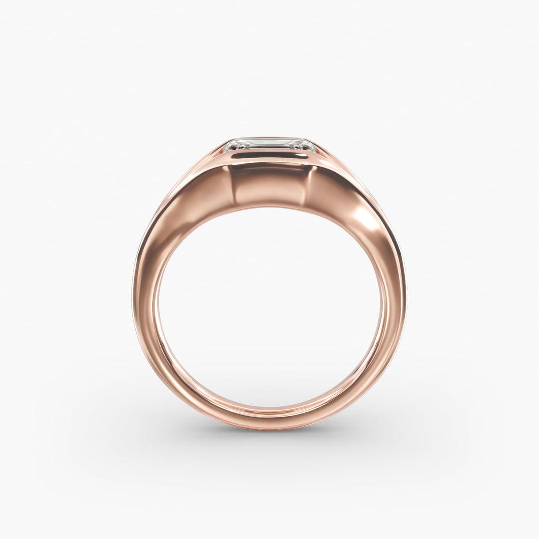 Emerald Lab-Grown Diamond USA Style Ring – Unique Designer Look | IGI Certified | 10K/14K/18K Gold