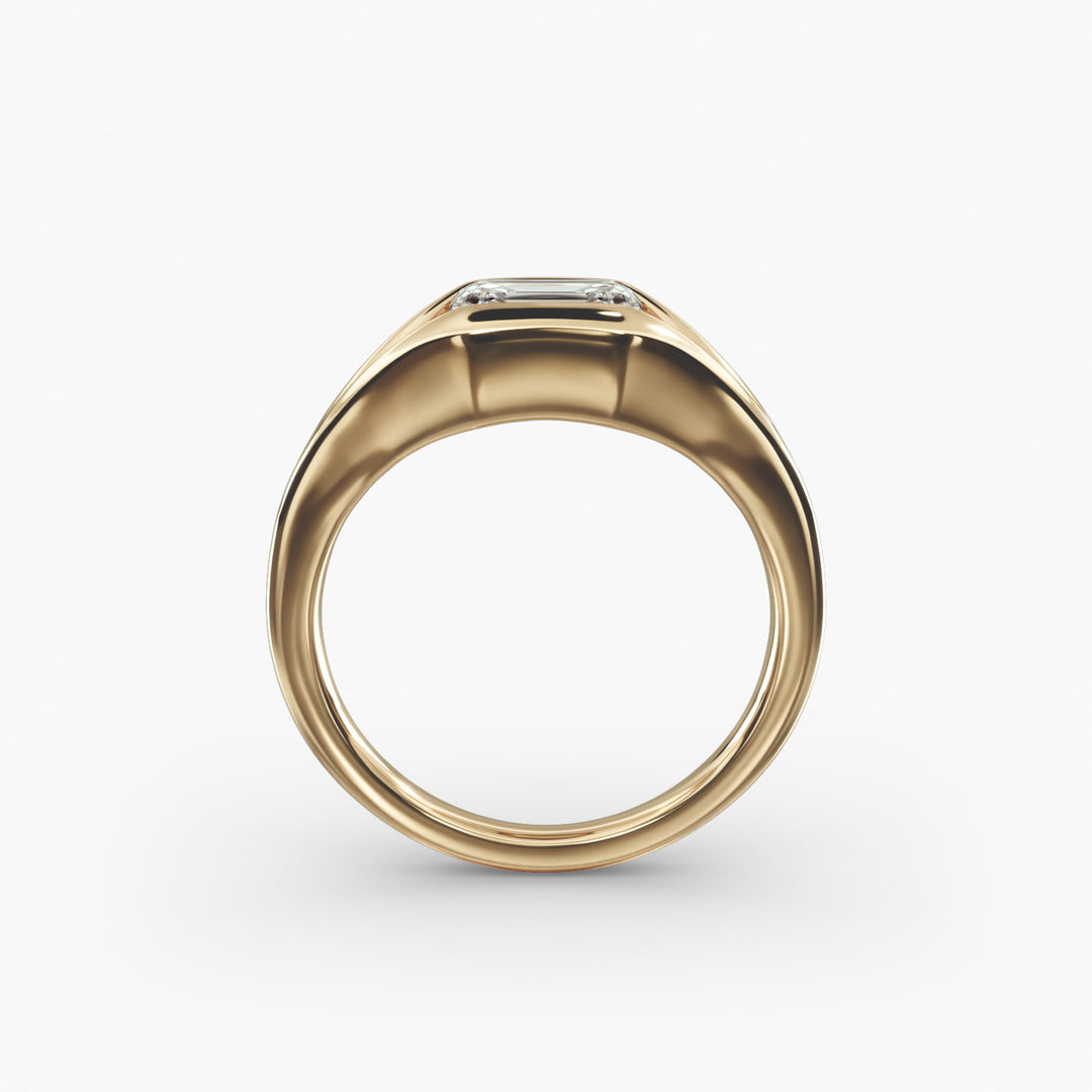 Emerald Lab-Grown Diamond USA Style Ring – Unique Designer Look | IGI Certified | 10K/14K/18K Gold