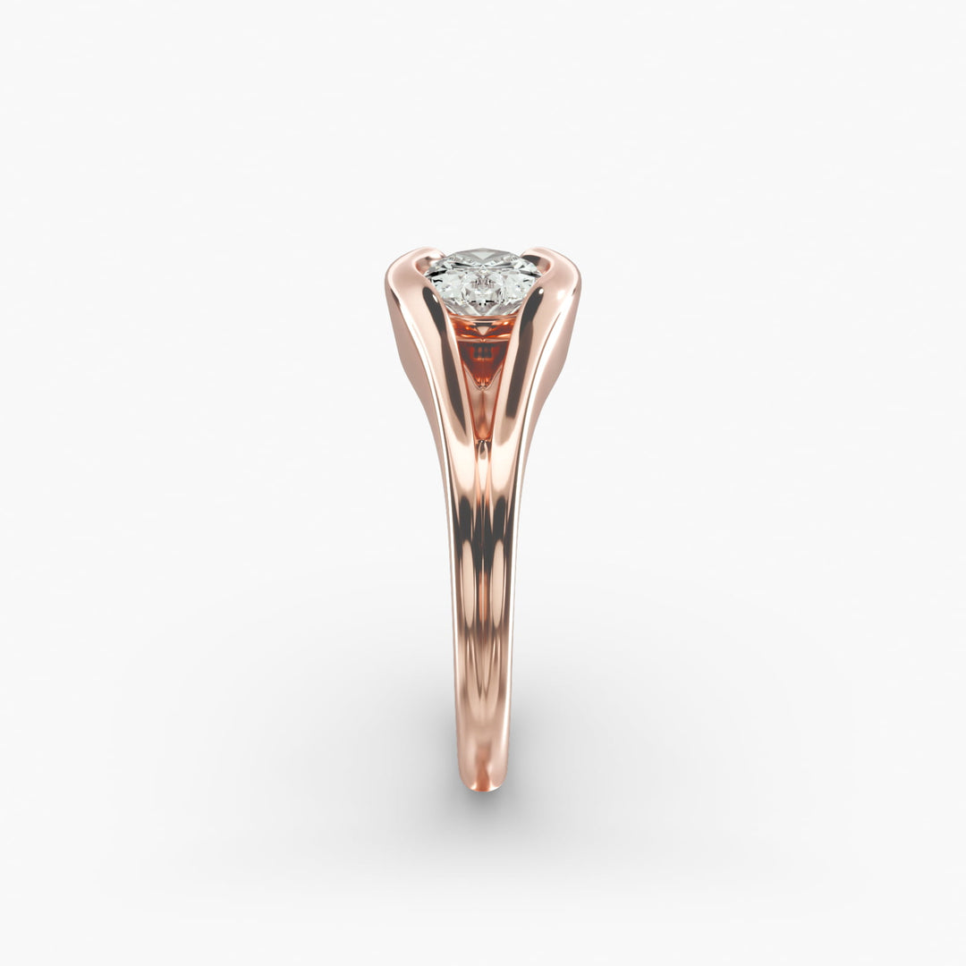 Oval Lab-Grown Diamond USA Style Ring – Unique Designer Look | IGI Certified | 10K/14K/18K Gold