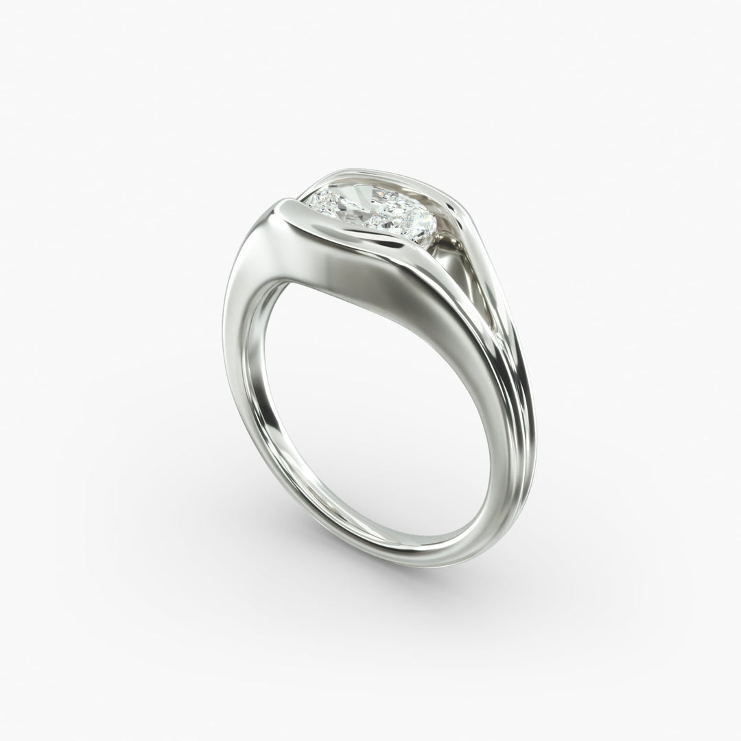 Oval Lab-Grown Diamond USA Style Ring – Unique Designer Look | IGI Certified | 10K/14K/18K Gold