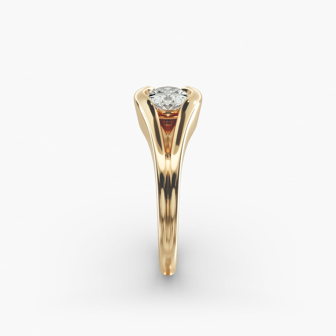 Oval Lab-Grown Diamond USA Style Ring – Unique Designer Look | IGI Certified | 10K/14K/18K Gold