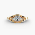 Load image into Gallery viewer, Oval Lab-Grown Diamond USA Style Ring – Unique Designer Look | IGI Certified | 10K/14K/18K Gold