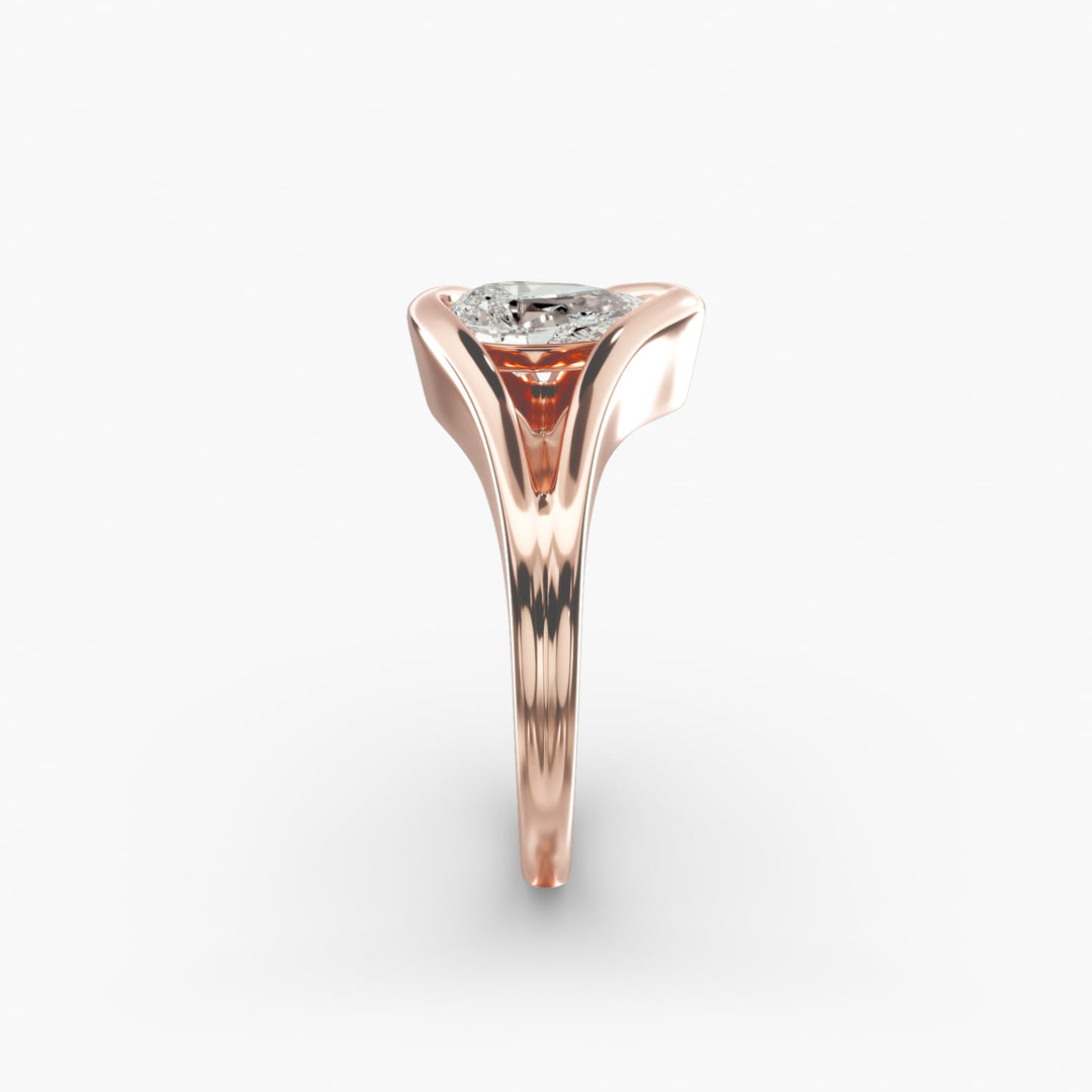 Pear Lab-Grown Diamond USA Style Ring – Unique Designer Look | IGI Certified | 10K/14K/18K Gold