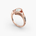 Load image into Gallery viewer, Pear Lab-Grown Diamond USA Style Ring – Unique Designer Look | IGI Certified | 10K/14K/18K Gold