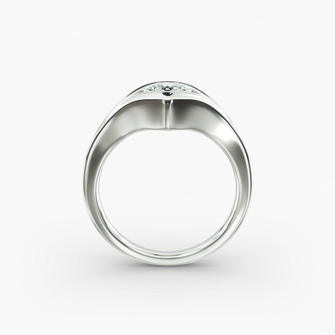 Pear Lab-Grown Diamond USA Style Ring – Unique Designer Look | IGI Certified | 10K/14K/18K Gold