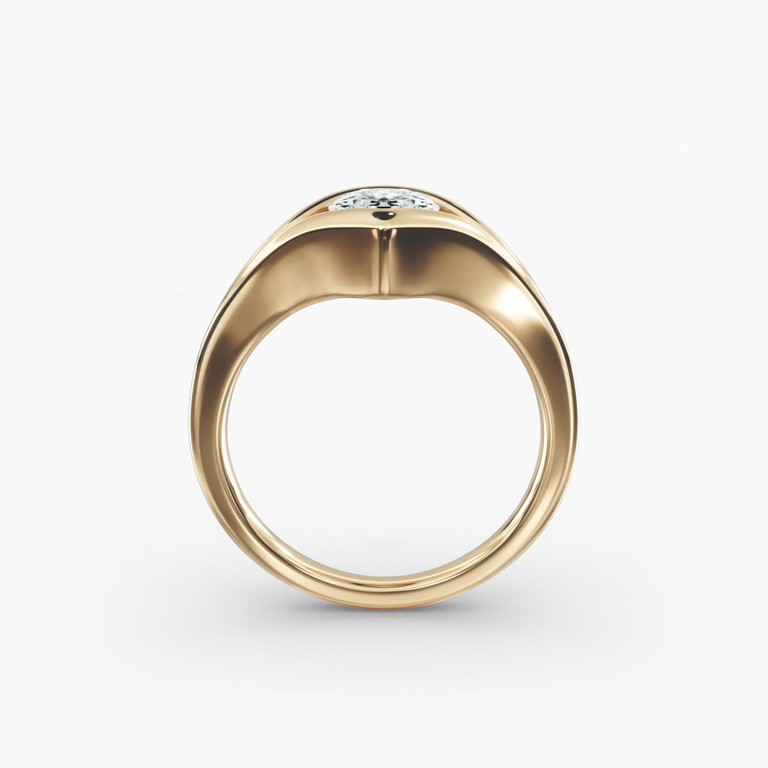 Pear Lab-Grown Diamond USA Style Ring – Unique Designer Look | IGI Certified | 10K/14K/18K Gold