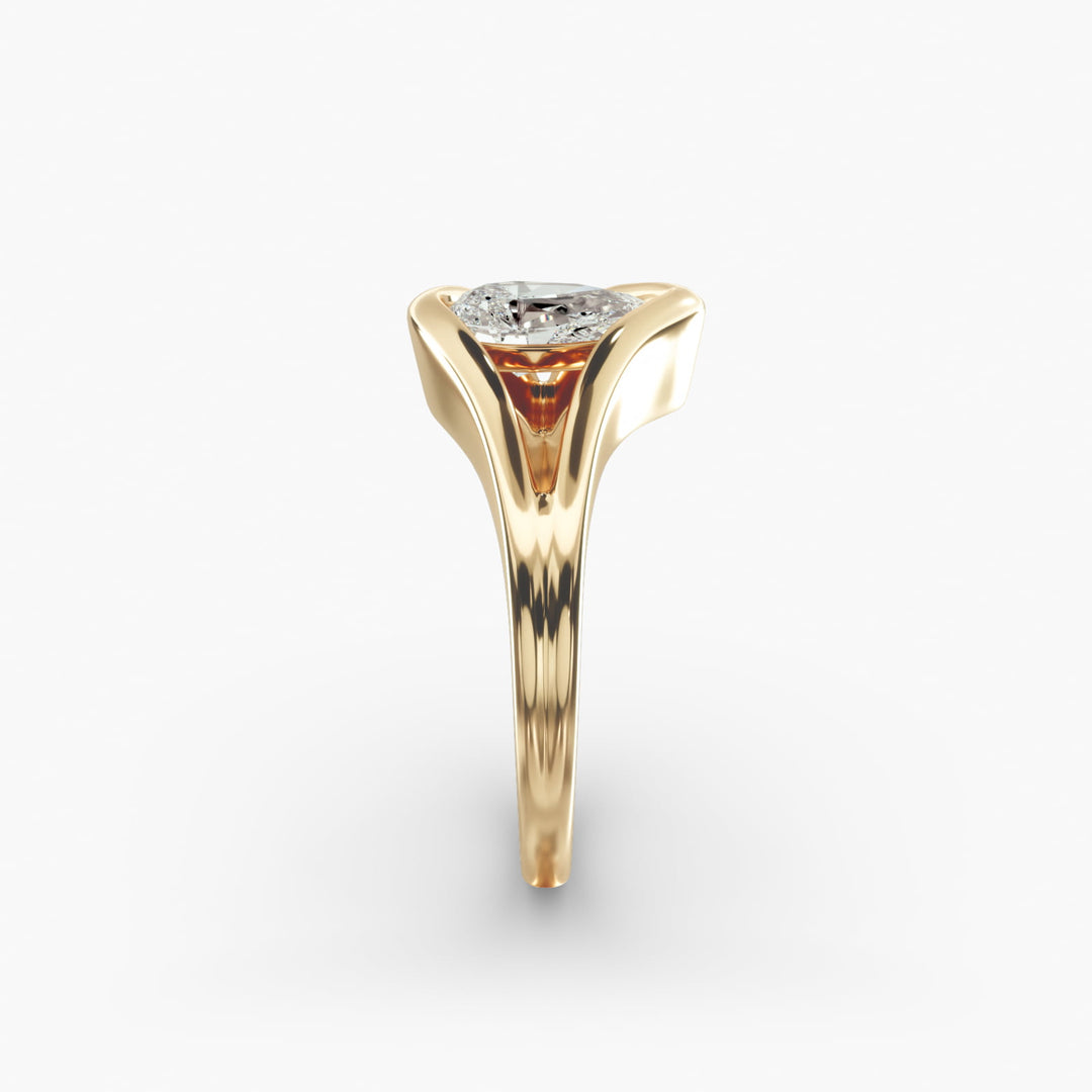 Pear Lab-Grown Diamond USA Style Ring – Unique Designer Look | IGI Certified | 10K/14K/18K Gold