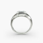 Load image into Gallery viewer, Princess Cut V-Shape Bezel Set Lab-Grown Diamond Ring | 0.50–5.00 Carat | IGI Certified | Yellow, White, Rose Gold