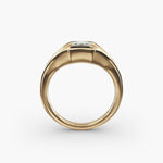 Load image into Gallery viewer, Princess Cut V-Shape Bezel Set Lab-Grown Diamond Ring | 0.50–5.00 Carat | IGI Certified | Yellow, White, Rose Gold