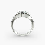 Load image into Gallery viewer, Round Lab-Grown Diamond Ring – V-Shaped Side Design | IGI Certified | 10K/14K/18K Gold