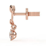 Load image into Gallery viewer, Round Lab Grown Diamond Dangle Earrings 0.50 CTW in 10K 14K 18K White Yellow Rose Gold