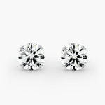 Load image into Gallery viewer, Lab Grown Round Cut Double Prong Diamond Stud Earrings