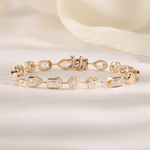 Load image into Gallery viewer, Ready to Ship – 9.24 CT Multi-Shape Lab-Grown Diamond Bracelet in 14K Yellow Gold