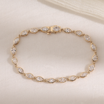 Load image into Gallery viewer, Ready to Ship – 3.92 CT Multi-Shape Lab-Grown Diamond Bracelet in 14K Yellow Gold