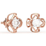 Load image into Gallery viewer, Round Lab Grown Diamond Stud Earrings 0.94 CTW in 10K 14K 18K White Yellow Rose Gold