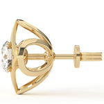 Load image into Gallery viewer, Round Lab Grown Diamond Stud Earrings 0.94 CTW in 10K 14K 18K White Yellow Rose Gold