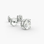 Load image into Gallery viewer, Round Diamond Four‑Prong Stud Earrings 0.50–10.00 CT in 10K/14K/18K White or Yellow Gold