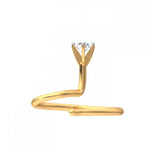 Load image into Gallery viewer, 18K Yellow Gold Round Cut Diamond Nose Pin