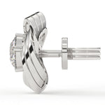 Load image into Gallery viewer, Twisted Round Lab Grown Diamond Earrings 0.93 CTW in 10K 14K 18K White Yellow Rose Gold