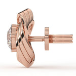 Load image into Gallery viewer, Twisted Round Lab Grown Diamond Earrings 0.93 CTW in 10K 14K 18K White Yellow Rose Gold