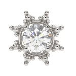 Load image into Gallery viewer, Large Round Lab Grown Diamond Flower Earrings with Milgrain 0.94 CTW in 10K 14K 18K White Yellow Rose Gold