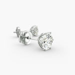 Load image into Gallery viewer, Round Diamond Six‑Prong Stud Earrings 0.50–10.00 Ctw in 10K/14K/18K White or Yellow Gold