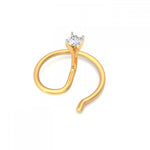 Load image into Gallery viewer, 14K Yellow Gold Round Cut Diamond Nose Pin