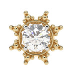 Load image into Gallery viewer, Large Round Lab Grown Diamond Flower Earrings with Milgrain 0.94 CTW in 10K 14K 18K White Yellow Rose Gold