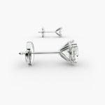 Load image into Gallery viewer, Lab Grown Round Cut Double Prong Diamond Stud Earrings