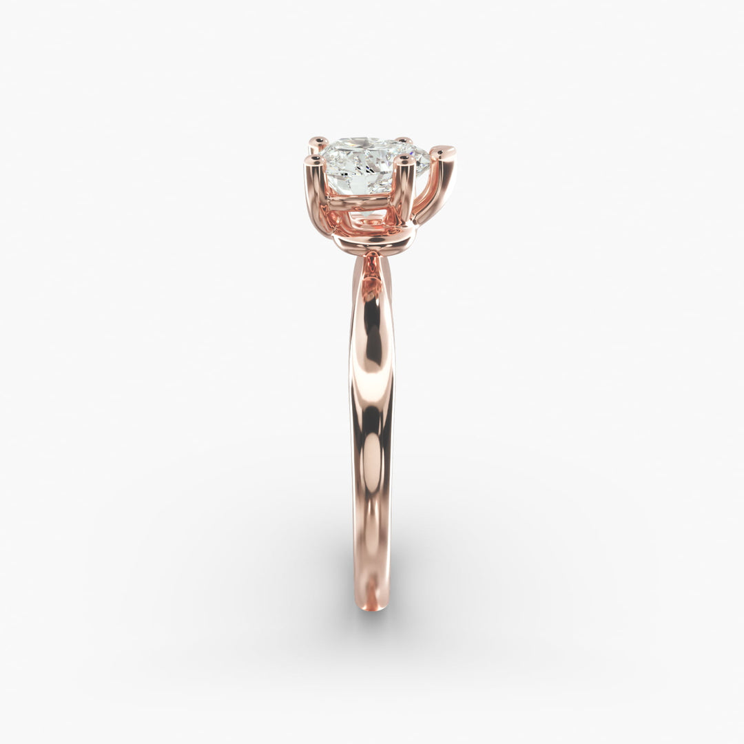Heart Lab-Grown Diamond Twisted Band Engagement Ring | IGI Certified | 10K/14K/18K Gold