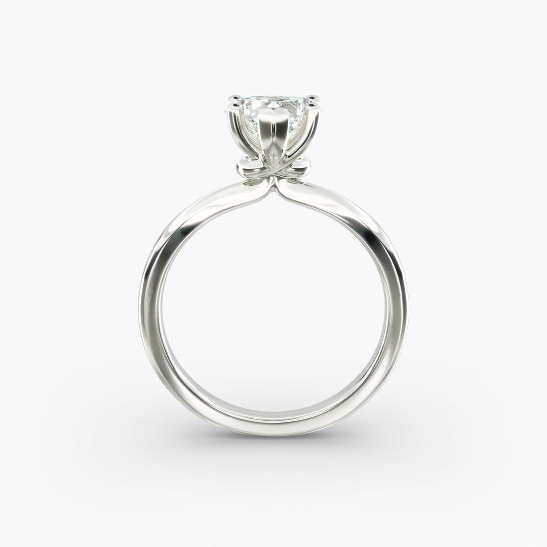 Heart Lab-Grown Diamond Twisted Band Engagement Ring | IGI Certified | 10K/14K/18K Gold