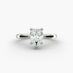 Load image into Gallery viewer, Pear Lab-Grown Diamond Four-Prong Engagement Ring with Twisted Mounting | Unique Solitaire | IGI Certified | 10K/14K/18K Gold