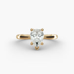 Load image into Gallery viewer, Pear Lab-Grown Diamond Four-Prong Engagement Ring with Twisted Mounting | Unique Solitaire | IGI Certified | 10K/14K/18K Gold