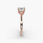 Load image into Gallery viewer, Princess Lab-Grown Diamond Four-Prong Engagement Ring with Twisted Mounting | Unique Solitaire | IGI Certified | 10K/14K/18K Gold